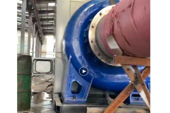 济南廷杰污水处理技术有限公司流量5100立方大型柴油机混流泵机组测试中